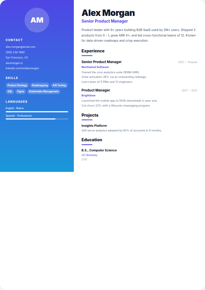 Aurora resume template — free, ATS-friendly (2026)