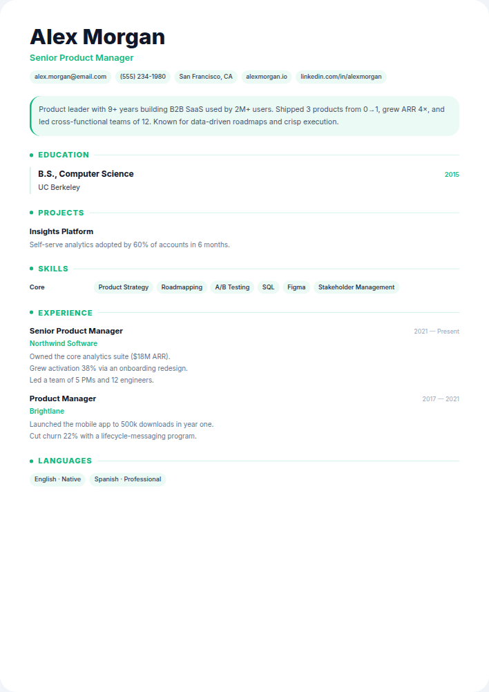 Campus resume template — free, ATS-friendly (2026)