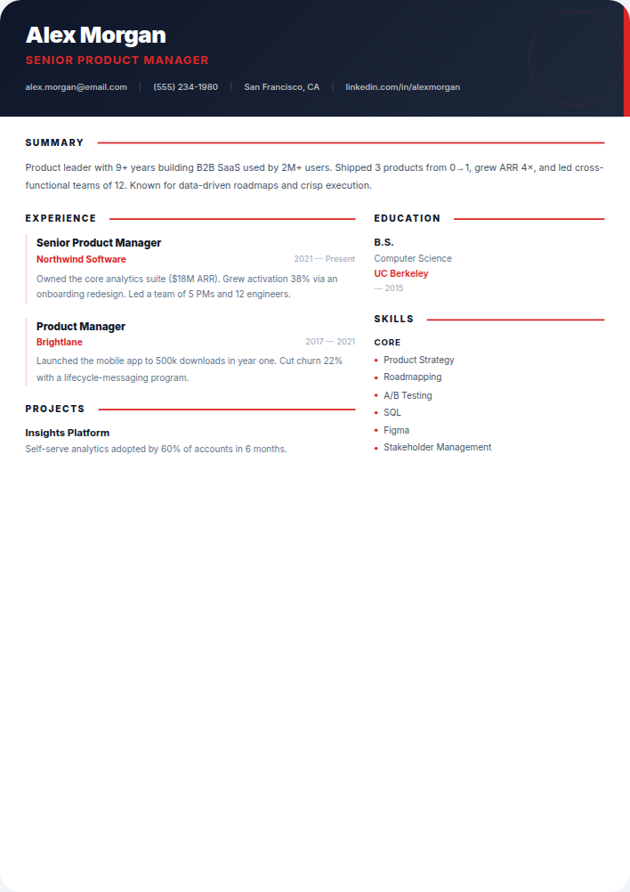 Executive resume template — free, ATS-friendly (2026)