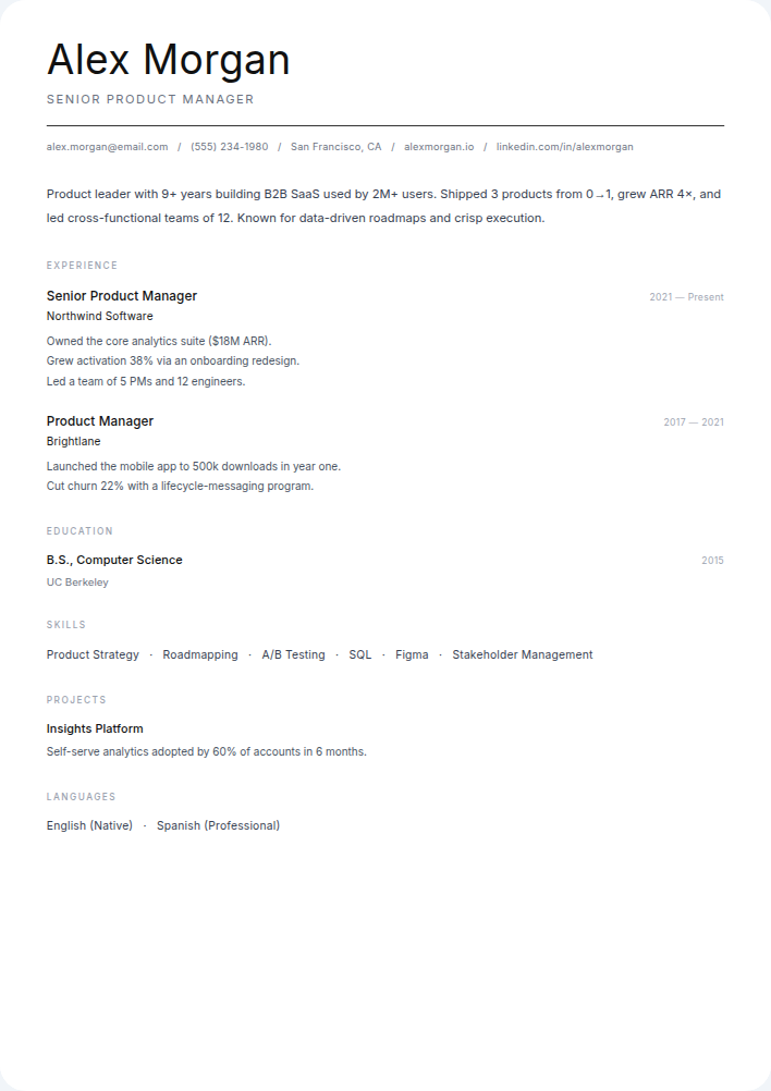 Lumen resume template — free, ATS-friendly (2026)