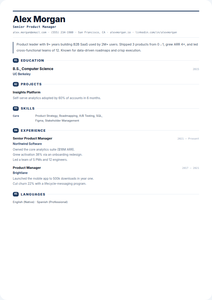 Scholar resume template — free, ATS-friendly (2026)
